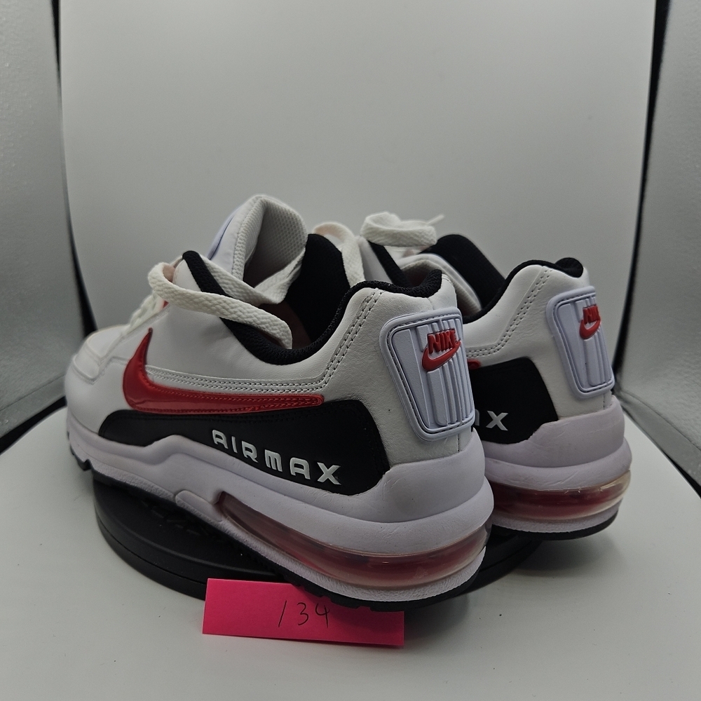 Nike Air Max White Black Red Accent Sneakers